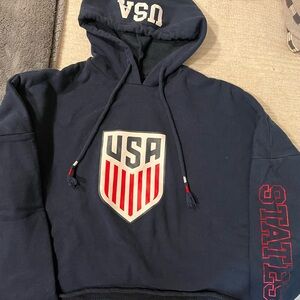 USWNT New Era Blue and Red USA Soccer Hoodie